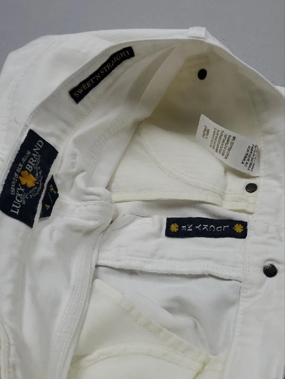 Lucky Brand White Men’s Straight Jeans
